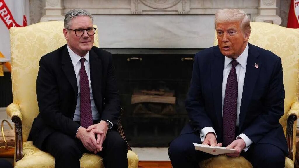 UK Prime Minister Sir Keir Starmer meets US President Donald Trump at the White House on 27 February 2025 (AFP)