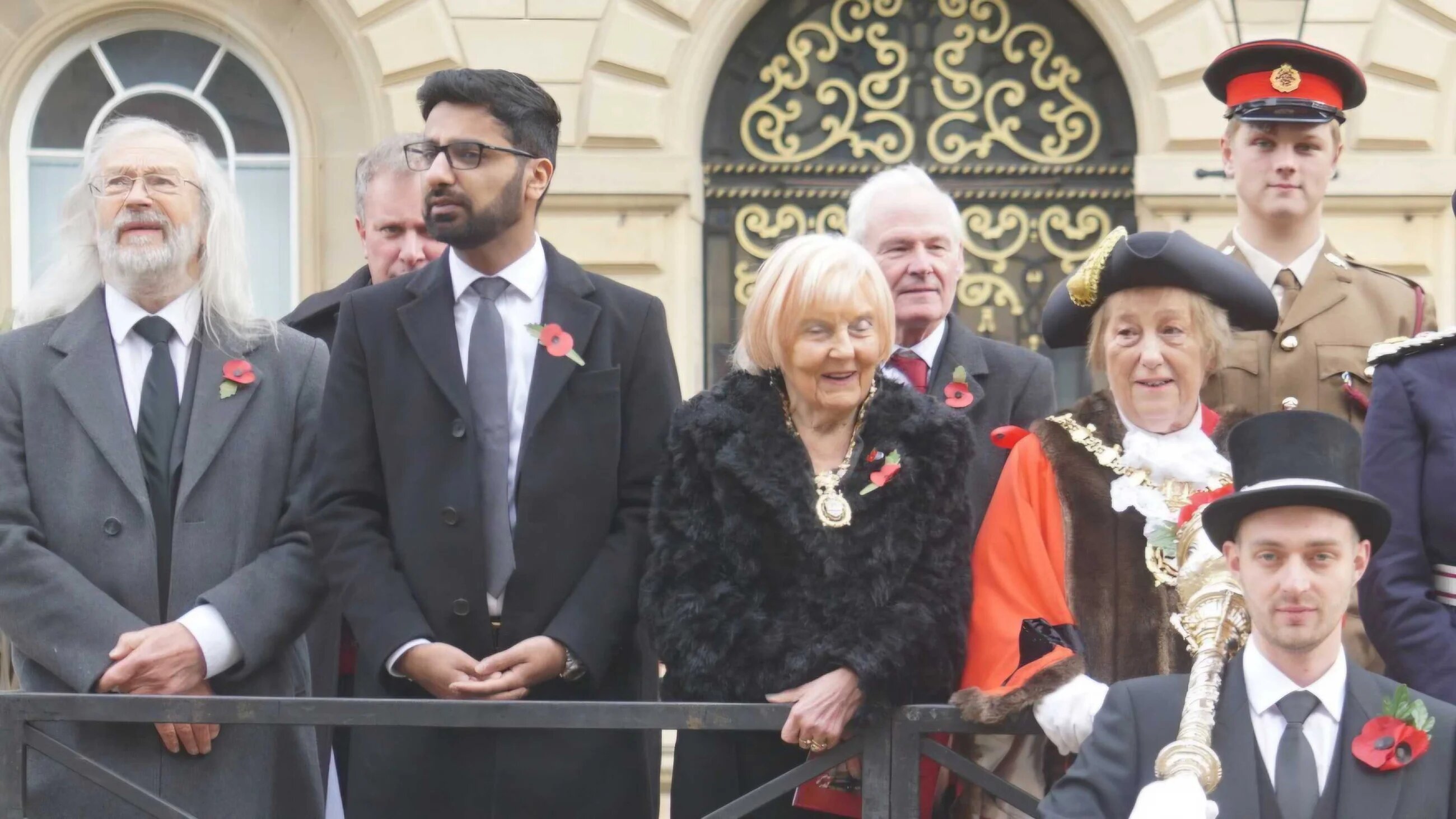 Independent MP Adnan Hussain attends a Remembrance Day event in Blackburn in November 2025. (Screengrab/X)