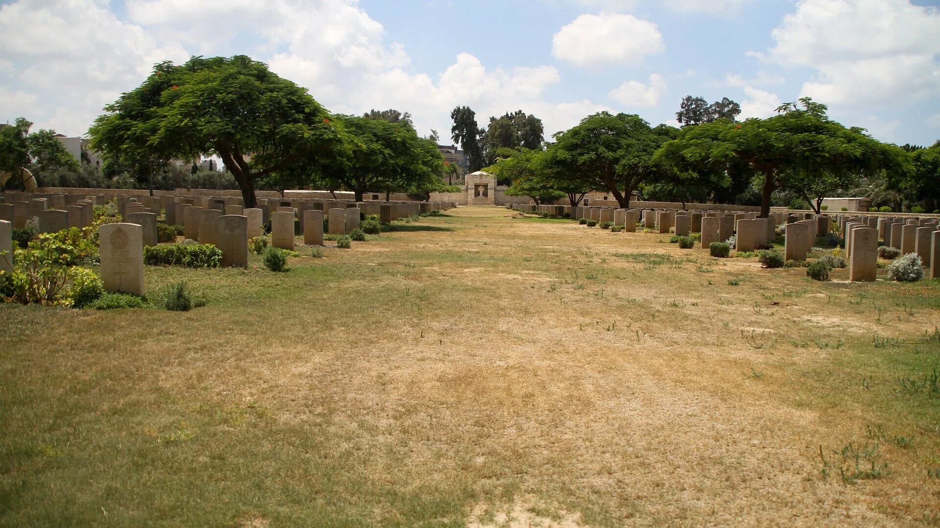 Picture shows British War cemetery in Gaza