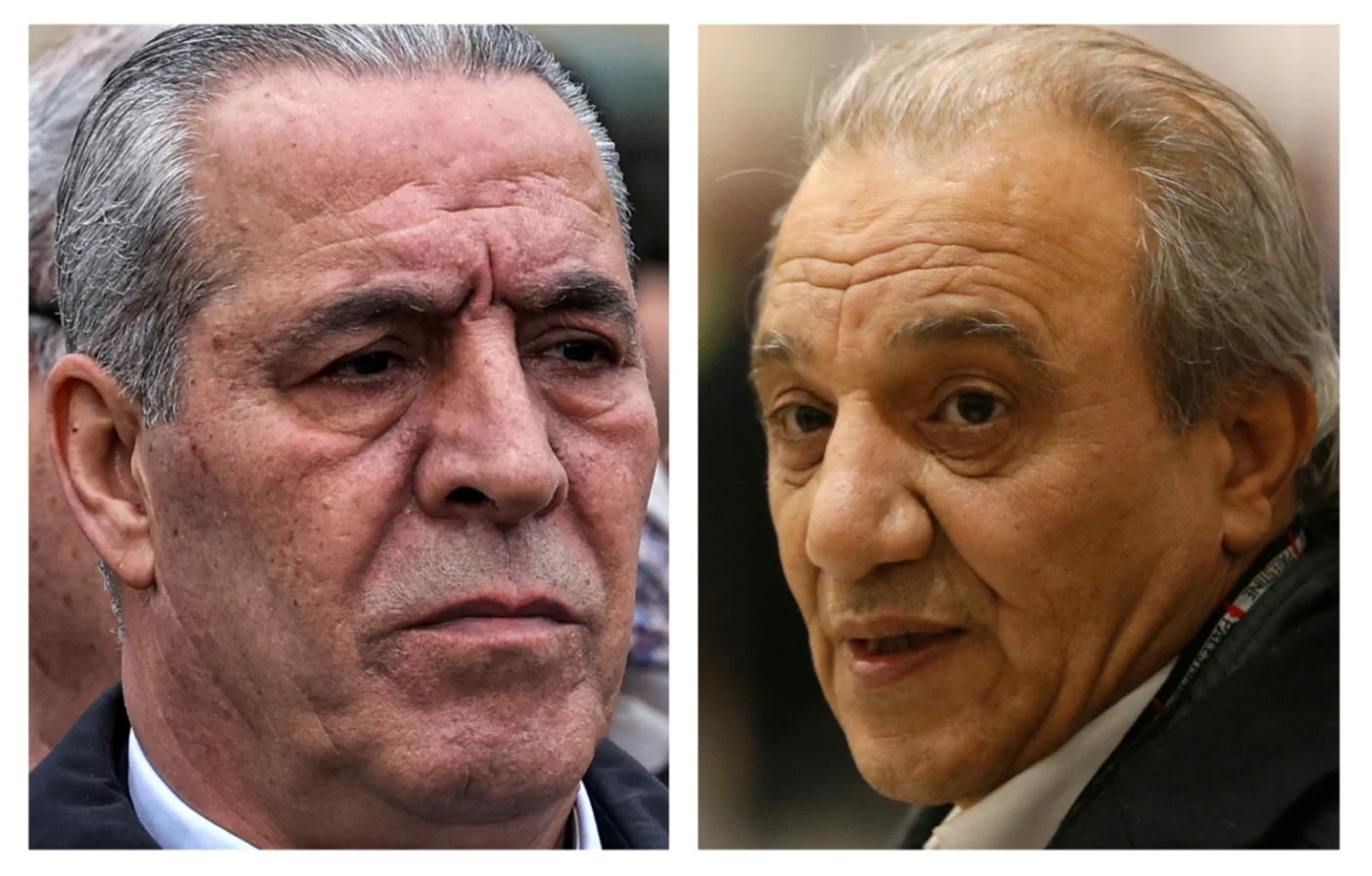 Hussein al-Sheikh (left) and Majed Faraj are both regarded as possible successors to Mahmoud Abbas (AFP)