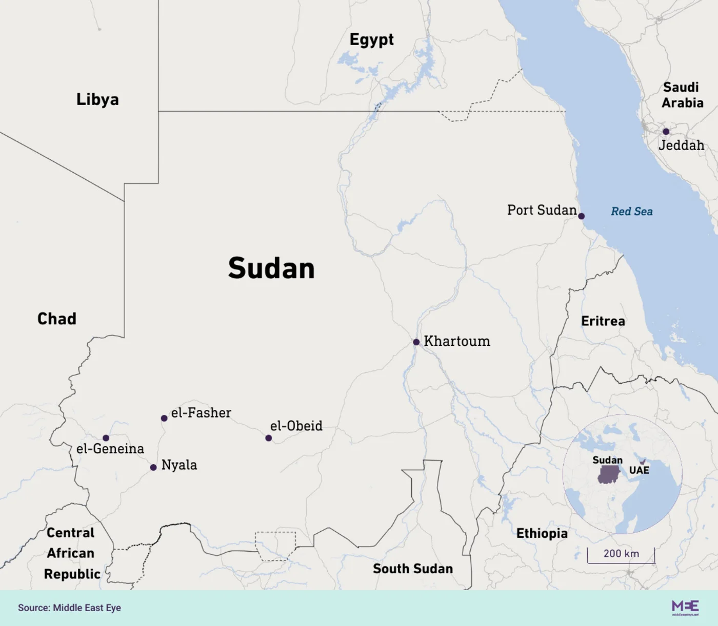 sudan map