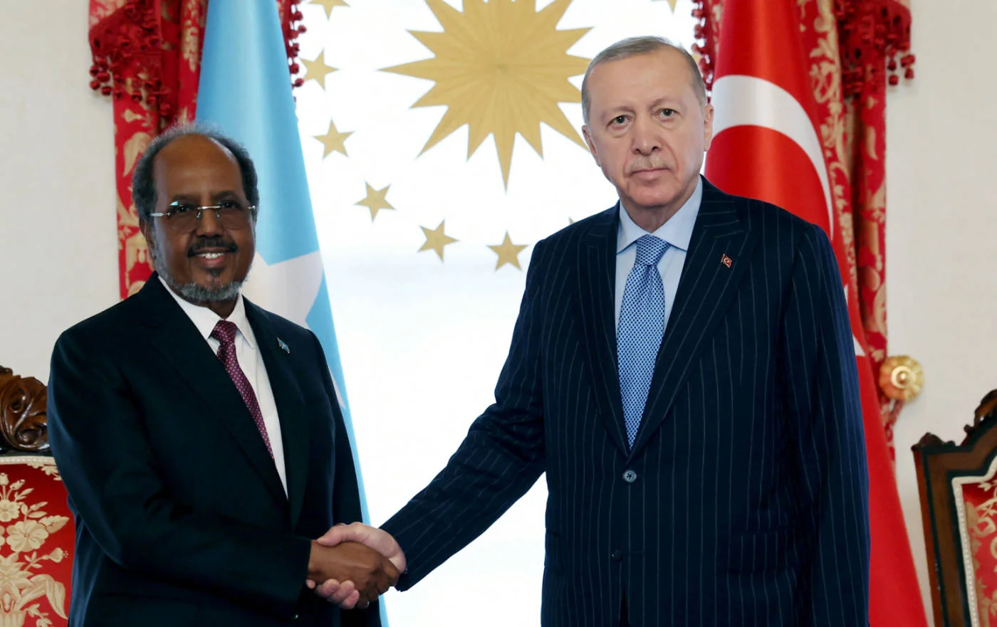 Turkey's President Recep Tayyip Erdogan and Somalia's President Hassan Sheikh Mohamud meet in Istanbul on 30 December 2025, days after Israel recognised Somaliland (AFP)